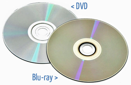 difference between blu ray and DVD discs